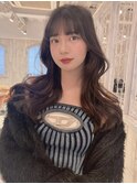 レイヤーカット／ぱっつん前髪／20代30代／韓国風レイヤーカット