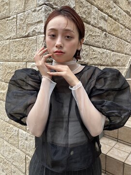 アース 三軒茶屋店(HAIR&MAKE EARTH) 三軒茶屋_レディース_ショート_ミディアム_ボブ_オレンジ_小顔