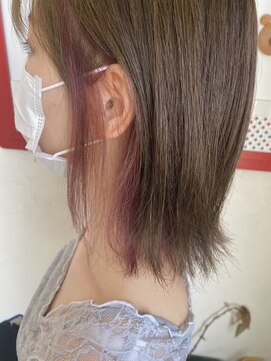 パディントン(Paddington) インナーカラーの鉄板☆ヴァイオレットとベージュの相性が◎