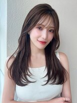 アフロート ディル(AFLOAT D'L) 大人かわいい 2wayバング  グレージュ レイヤーカット
