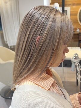 サロンドジョー(salon de joe) ミルクティーベージュダブルカラーハイトーンカラーケアブリーチ