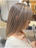 ミルクティーベージュダブルカラーハイトーンカラーケアブリーチ