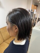 エルフゥ(Elle fou)&nbsp;ボブ　インナーカラー　くすみカラー