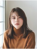 ショコラブラウン/大人女性/セミロング/ナチュラル