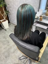 ヘアメイク リヴ(Hair Make Liv) umbrella color【emerald Blue】