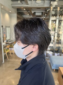 オーガニック リブ 川越(organic+live) センターパートニュアンスパーマワンカールパーマツーブロック