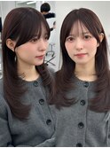 前髪顔まわり韓国ヘアレイヤーカットサイドバンク2wayバンク韓国