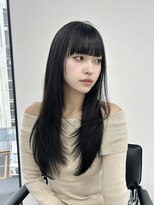 ユーフォリア 渋谷グランデ(Euphoria SHIBUYA GRANDE)&nbsp;レイヤーカット　前髪カット　暗髪