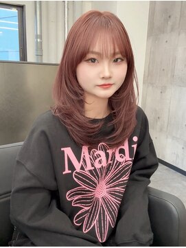 スターズ 船橋(STARS) ピンク　ピンクベージュ　ピンクアッシュ　ハッシュカット