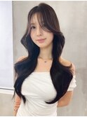 暗めカラー/韓国風巻き/レイヤーカット/髪質改善/縮毛矯正/柏柏