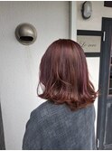 ピンクカラーボブ ［富士/富士駅/吉原駅/髪質改善/縮毛矯正]