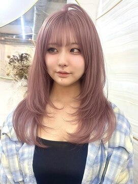 エルバイラビス 大宮(elu by lovis) 《高瀬寛菜》ピンクベージュ/レイヤーカット