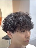 渋谷シャドウパーマ波巻きパーマフェザーパーマメンズミディアム