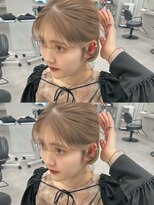 天神美容室 【香月指名☆】ミルクティー×マロンブラウン×顔周りカット