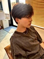 アドラーブル 駅南店(adorable) センターパートソフトツイストパーマメッシュマッシュウルフ