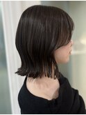 大人ガーリーダークアッシ似合わせカットミディアムレイヤー