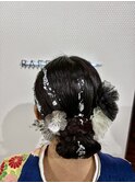 振袖ヘア　振袖ヘアアレンジ　着物ヘア　ヘアアレンジ　