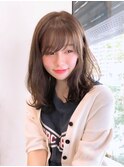 Say.ロングレイヤーヘーゼルグレージュオリーブグレー暗めカラー