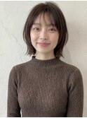 ダークブラウン小顔切りっぱなしレイヤーボブA11浦和30代40代