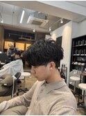 MEN’S/リバースセンターパート/ニュアンスパーマ/船橋