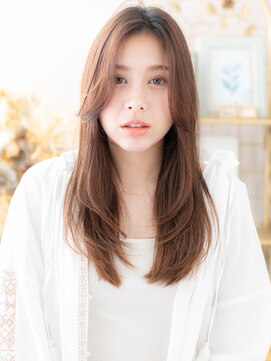 カバーヘア ブリス 戸田公園西口店(COVER HAIR bliss) 艶髪ロングレイヤーミルクグレージュブリーチなしh5戸田公園20代