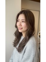 チャチャブラン(cha-cha Blanc)&nbsp;艶感ダークカラー×韓国風ロング｜ナチュラルくびれヘア