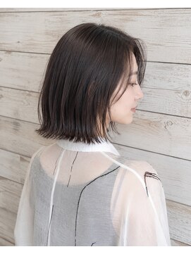 ベルクープス 天王寺店(Belle Coupes) 【Bellecoupes】くびれボブ　グレージュ　大人女子ヘア