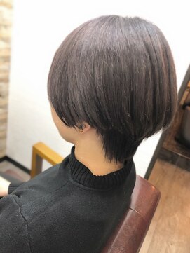 アトリエナガノ(atelier nagano) ショートボブ/ニュアンスカラー/センターパート/ブルージュ