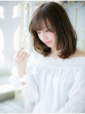 *mod's姪浜*…シースルー前髪xオリーブカラー抜け感ヘアd