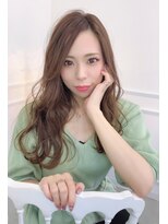 アルト(ALTO)&nbsp;20代30代前髪無しナチュラルブラウン×波巻きウェーブ