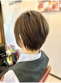 【orange大分賀来】シースルーショート・アッシュグレージュ
