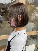 重すぎないワンレンボブ☆透明感グレージュで抜け感を♪