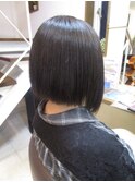 《見附　今町》お得クーポンあり☆黒髪　前下りボブ