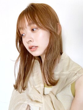 アイティーバイアルバム 藤沢店(IT by ALBUM) おくれ毛スタイル_外ハネボブセクションカラー_48583