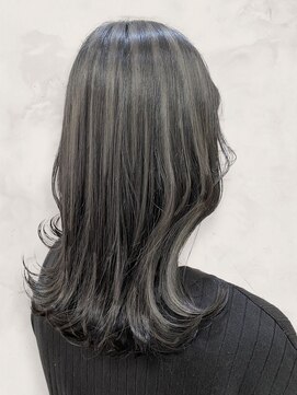 ビューティーデザイン ルクソー(LUXUEUX) 20代30代大人可愛いグレージュハイライト透明感外ハネセミディ