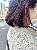 インナーカラー・カシスレッド・レッドブラウン