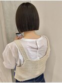 【YOKE】大人ボブ短め前髪丸くならないボブ20代30代グレージュ