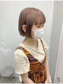 ダブルカラーミルクティーベージュカラーケアブリーチ韓国ヘア