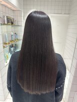 ロンドルーチェ 心斎橋(Lond luce)&nbsp;ダークアッシュ/ミディアムレイヤーカット［髪質改善/縮毛矯正］