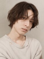 シャドウパーマツイストスパイラル波巻きメンズボブ
