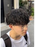 波巻きパーマ