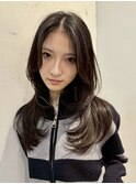 顔まわりレイヤー/レイヤーカット/エギョモリ/センターパート