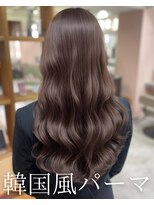 アミー 池袋(Ammy)&nbsp;コテ巻き風パーマ /韓国風パーマ/ベージュカラー/レイヤーカット