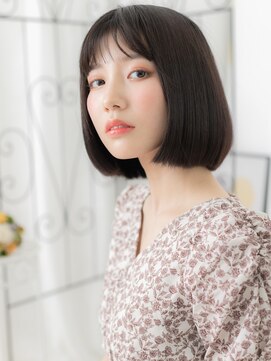 エイトサロン 八潮(8salon) 八潮/髪質改善/ダークアッシュブラウン×オン眉ワンカールボブn