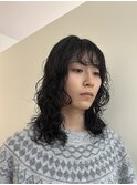 レイヤーウルフパーマ