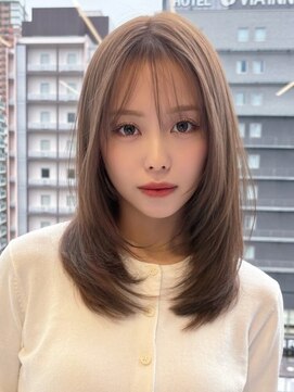 ルージュシー(RU10C) レイヤーカット/ブリーチなしダブルカラー/ハニーベージュ