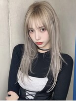 レア 新越谷(LEA) 韓国風ストレートレイヤー × ミルクティーベージュ