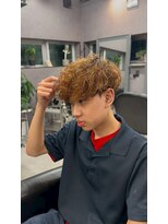 リッチブランドアンドコー 守口店(Rich Brand&Co)&nbsp;スペインカール/ハイライトカラー/メンズパーマ/メンズカット