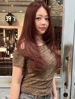 ロチカバイドールヘアー 心斎橋(Rotika by Doll hair) ブリーチなしチェリーレッド
