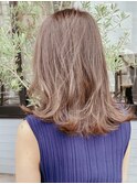 ブリーチなし 大人の透け感グレージュ 20代/30代